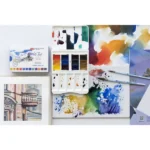 White Nights Artist Watercolor set of 12 Full Pans Urban Landscape ThemePlastic Box - Image 2