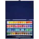 White Nights Artist Watercolor set of 48 Full Pans + Brush Wooden Box - Image 3