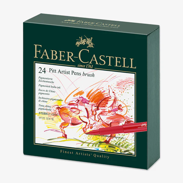 Faber-Castell-Pitt-Artist-Pen-Studio-Set-Of-24-Brush-Tips Faber Castell Pitt Artist Pen Studio Set Of 24 Brush Tips