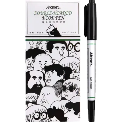 Maries Dual Tip Fiber Tip Marker Pack of 10