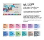 White Nights Artist Watercolor set of 12 Full Pans Pastel Theme Plastic Box - Image 4