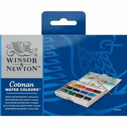 Winsor Newton Cotman Watercolor Cake Set of 12 Whole Pan