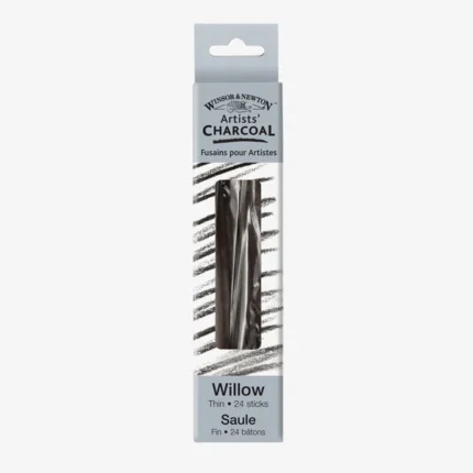 Winsor Newton Watercolor Willow Charcoal No.5 Medium 24 Sticks