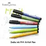 Faber Castell Pitt Artist Pen Brush Tip Marker Wallet of 6