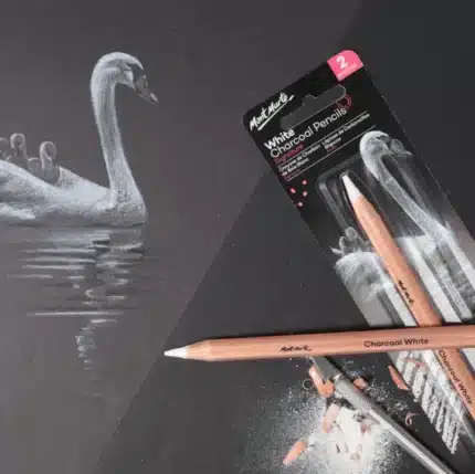 Mont Marte White Charcoal Pencils- 2pcs Set