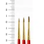 Winsor & Newton High Quality Round Pure Red Sable Value Pack of 3 pc (No. 00,0,1) - Image 2