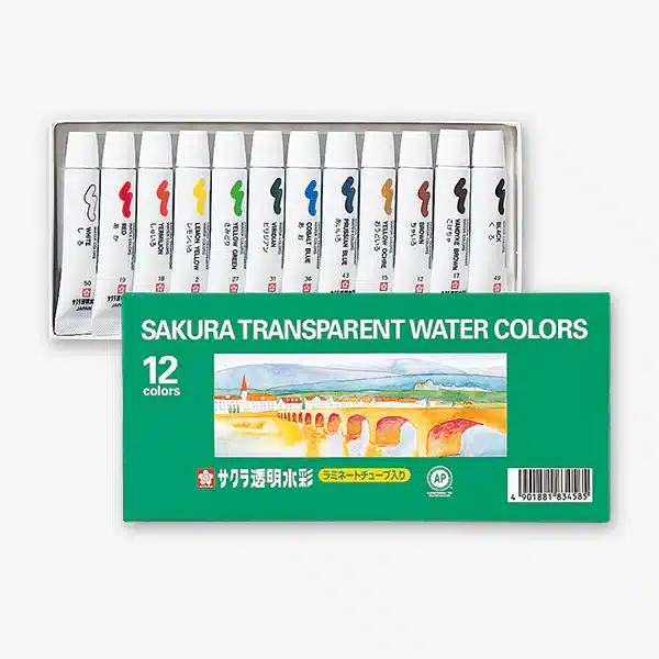 Sakura Transparent Watercolors Tubes Set Of 12 Sakura Transparent Watercolors Tubes Set Of 12 - Image 1