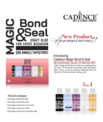 Cadence Magic Bond & Seal Decoupage Glue 59ml Starter Set Of 5 Pcs - Image 3