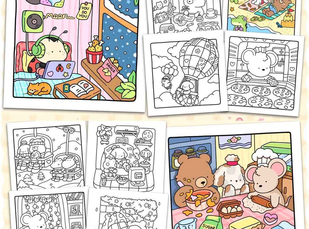 cozy friends coloring book for adult and kids Art Supplies Store Online Pakistan