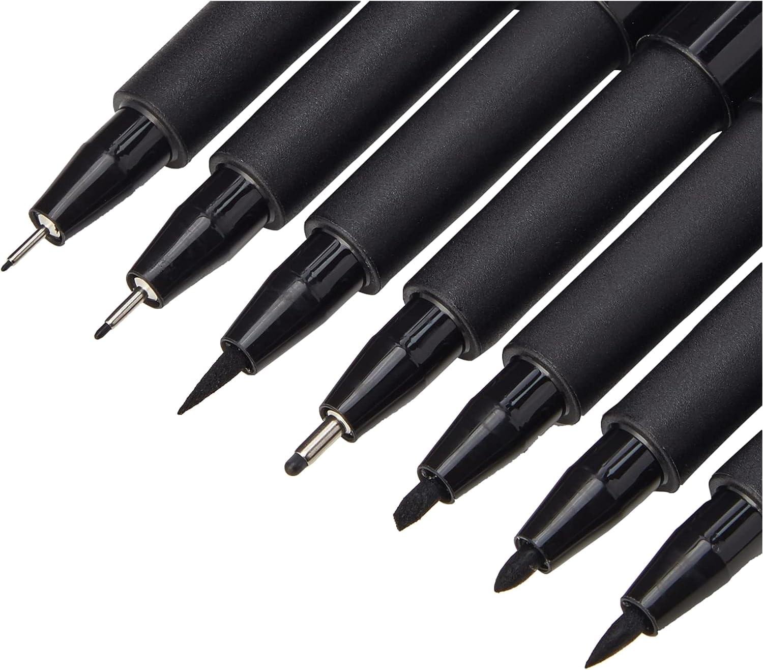 Faber Castell Artist Pack of 8 Assorted Sizes, 8-Pitt Pens in Black, 8 Count 1 Faber Castell Artist Pen Assorted Sizes Pack of 8 , 8-Pitt Pens in Black