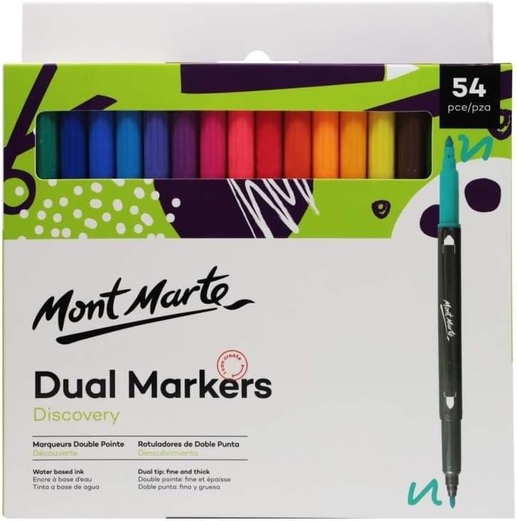 Mont Marte Discovery Dual Tip Color Marker Pack of 54 Mont Marte Discovery Dual Tip Color Marker Pack of 54