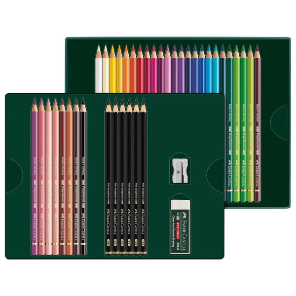 Faber Castell Polychromos & Pitt Graphite Matt Gift Set 40pcs